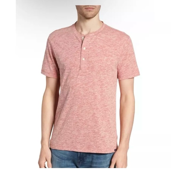 Faherty Short Sleeve Henley Shirt Men’s Size Medium - Picture 1 of 6